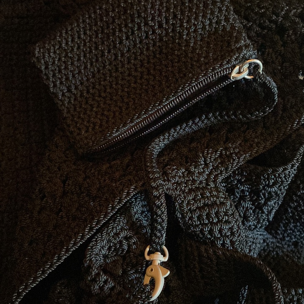 The Sak NWT Laguna Beach Black Open Knit Tote Bag - Picture 9 of 9